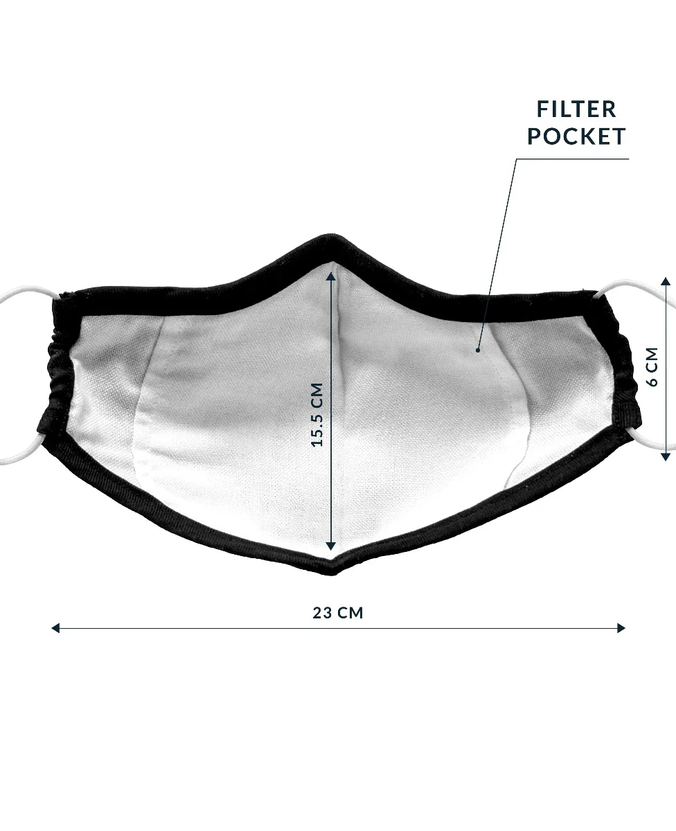 Black Cotton Poplin Face Mask [RTC] - Image 4