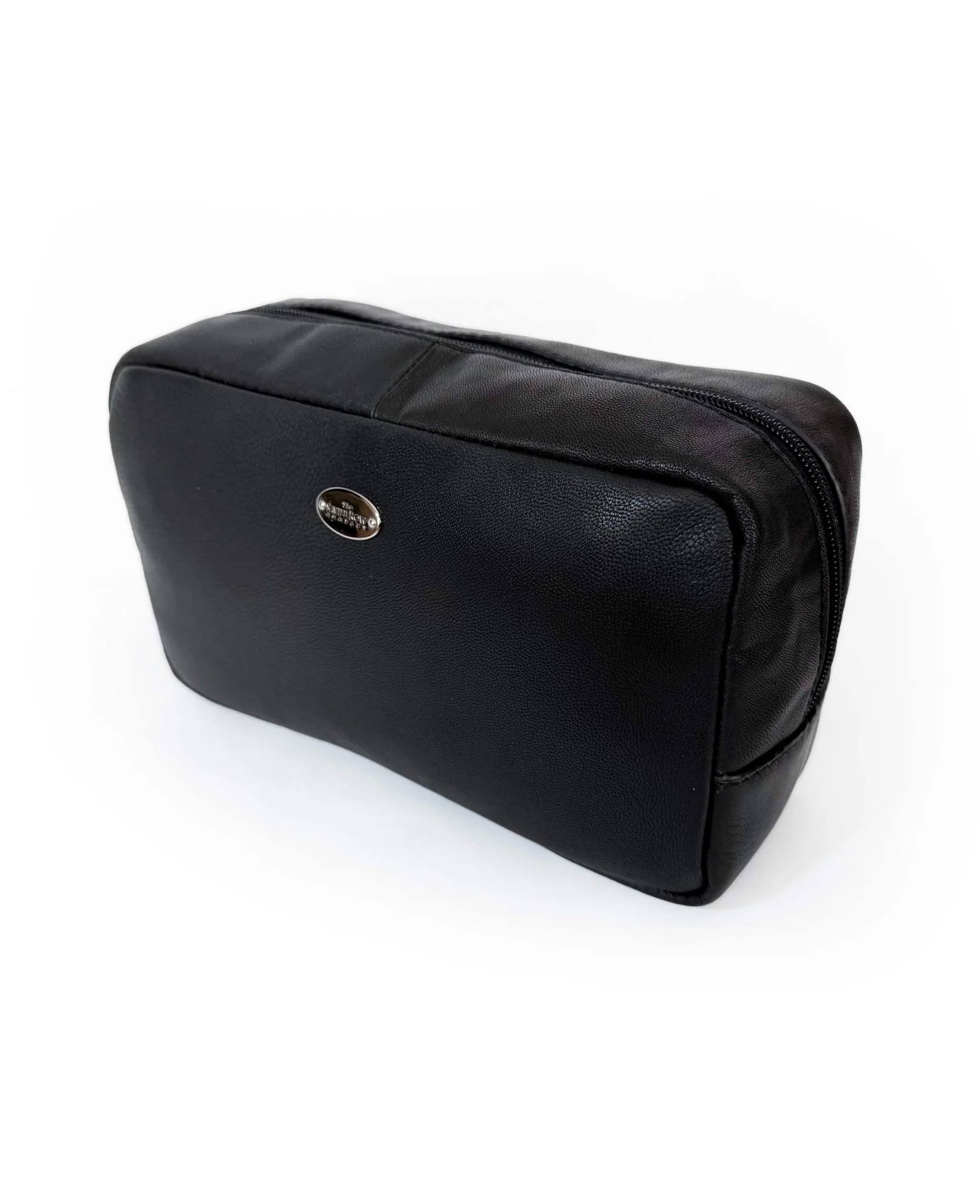 Black Leather Savile Row Wash Bag - Image 3