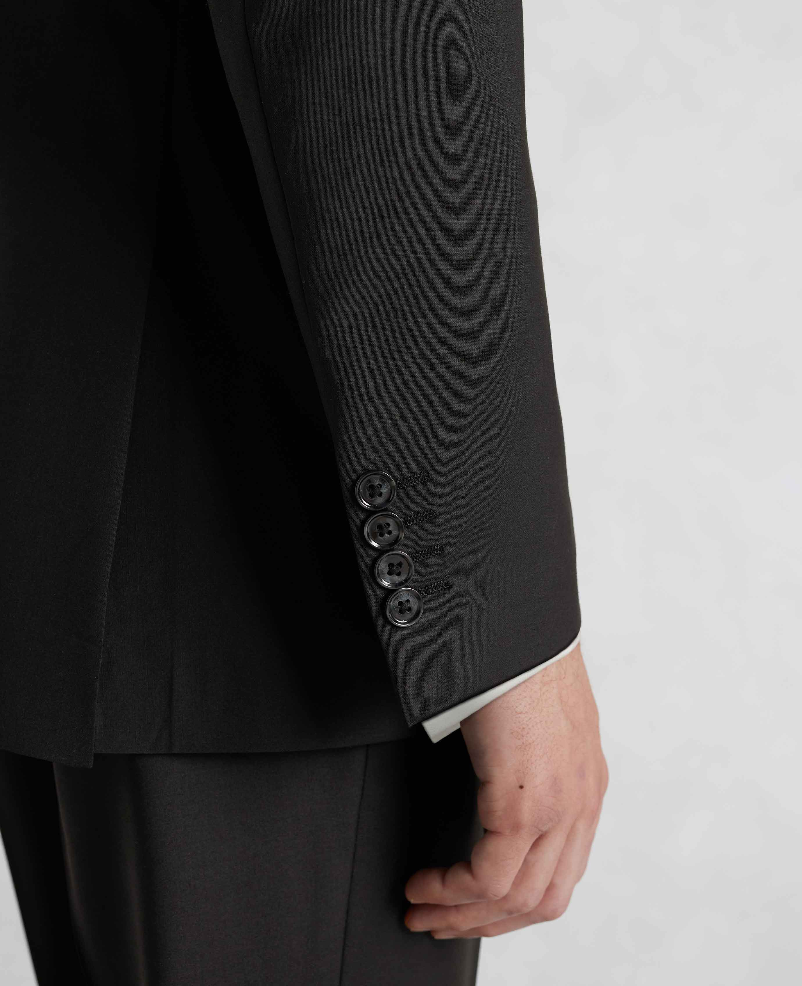 Black Wool-Blend Tailored Suit - Image 9