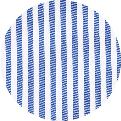 Blue Bengal Stripe Windsor Collar Classic Fit Formal Shirt - Double Cuff - Image 8