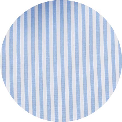 Blue Cotton Bengal Stripe Classic Fit Smart-Casual Shirt - Single Cuff - Image 7