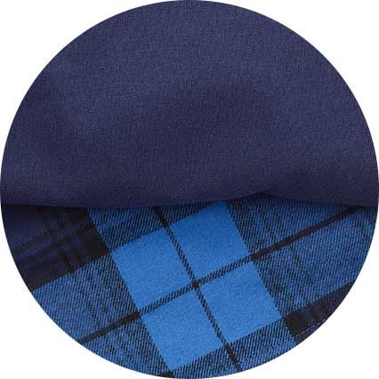 Blue Cotton Checked Lounge Pants & Long Sleeve T-Shirt Pyjama Set - Image 6