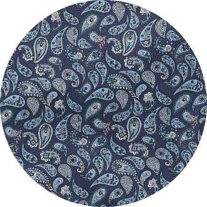 Blue Cotton Paisley Lounge Shorts - Image 6