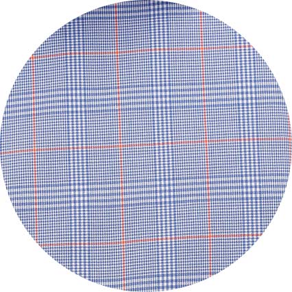 Blue Cotton Prince of Wales Check Classic Fit Formal Shirt - Double Cuff - Image 10
