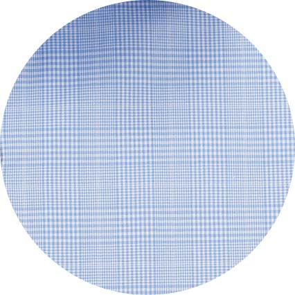 Blue Cotton Prince of Wales Check Slim Fit Formal Shirt - Single Cuff - Image 11