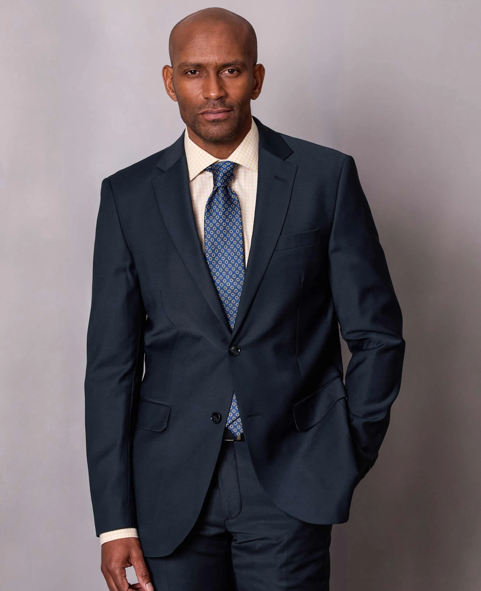 Blue Foulard Silk Tie - Image 4