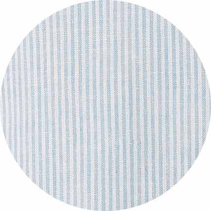 Blue Linen Cotton Stripe Classic Fit Grandad Collar Casual Shirt - Image 7