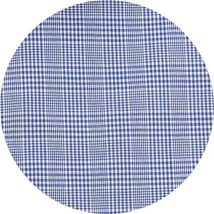 Blue Prince Of Wales Check Classic Fit Formal Shirt - Double Cuff [RTC] - Image 3