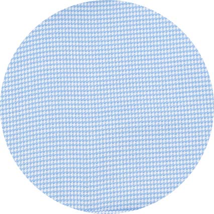 Blue Puppytooth Classic Fit Contrast Collar Shirt - Double Cuff - Image 8