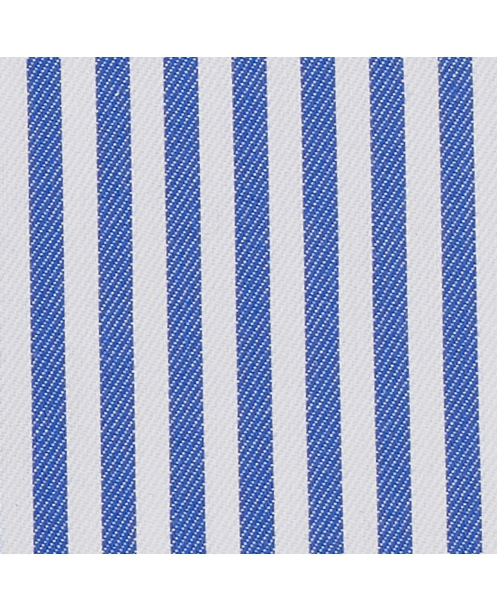 Blue Twill Stripe Classic Fit Non-Iron Formal Shirt - Single Cuff [RTC] - Image 7