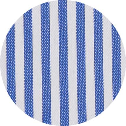 Blue Twill Stripe Classic Fit Non-Iron Formal Shirt - Single Cuff [RTC] - Image 9