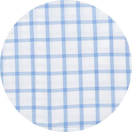 Blue White Check Classic Fit Shirt - Single Cuff [RTC] - Image 8