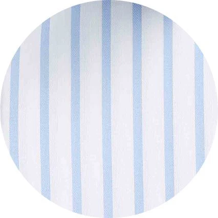 Blue White Cotton Stripe Classic Fit Formal Shirt - Single Cuff [RTC] - Image 8