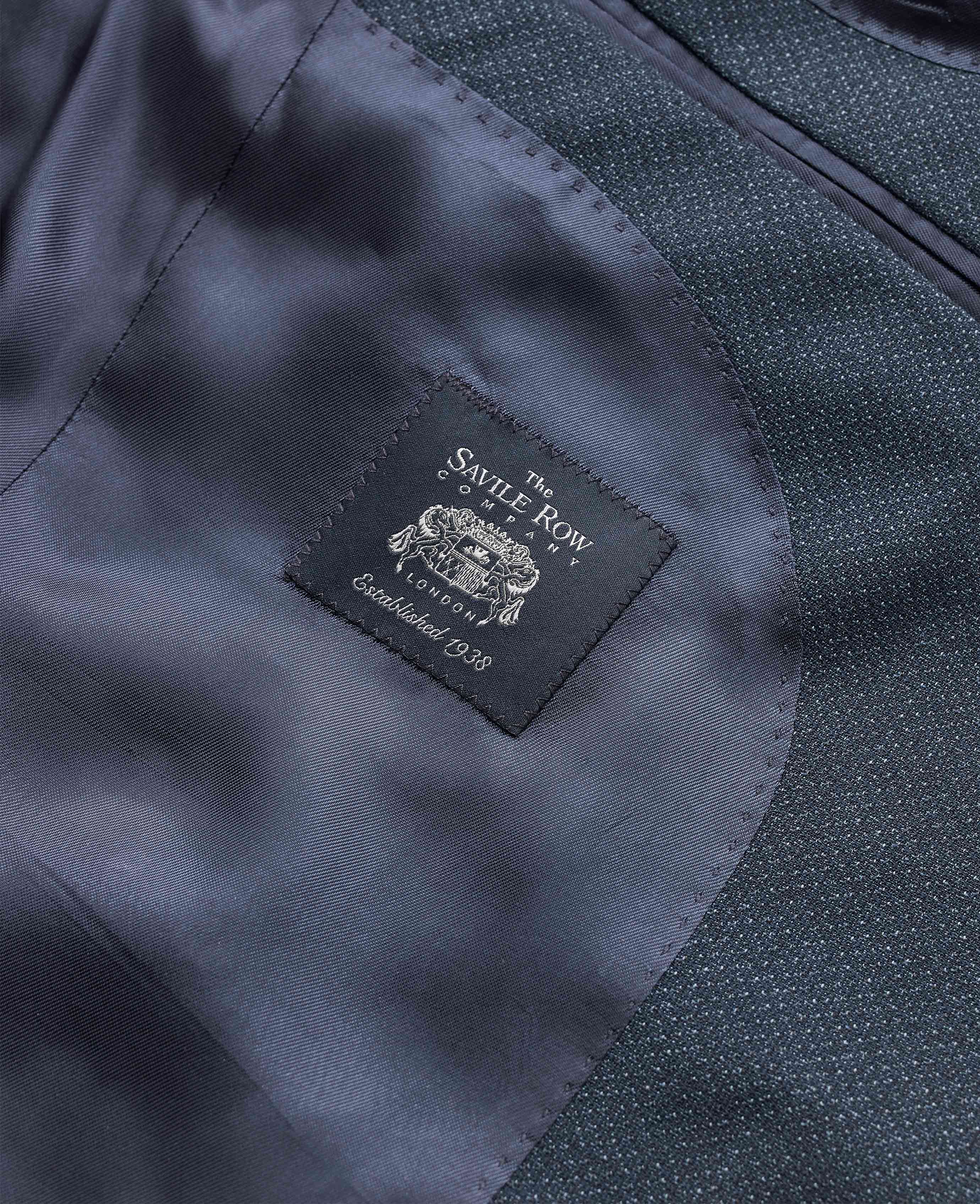 Blue Wool-Blend Micro Pattern Patch Pocket Jacket [RTC] - Image 5