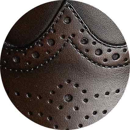 Brown Leather Brogue Derby Shoes - Image 3