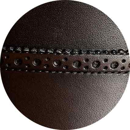 Brown Leather Capped Derby Shoes - Image 3