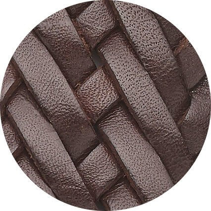 Brown Plaited Leather Belt - Image 3