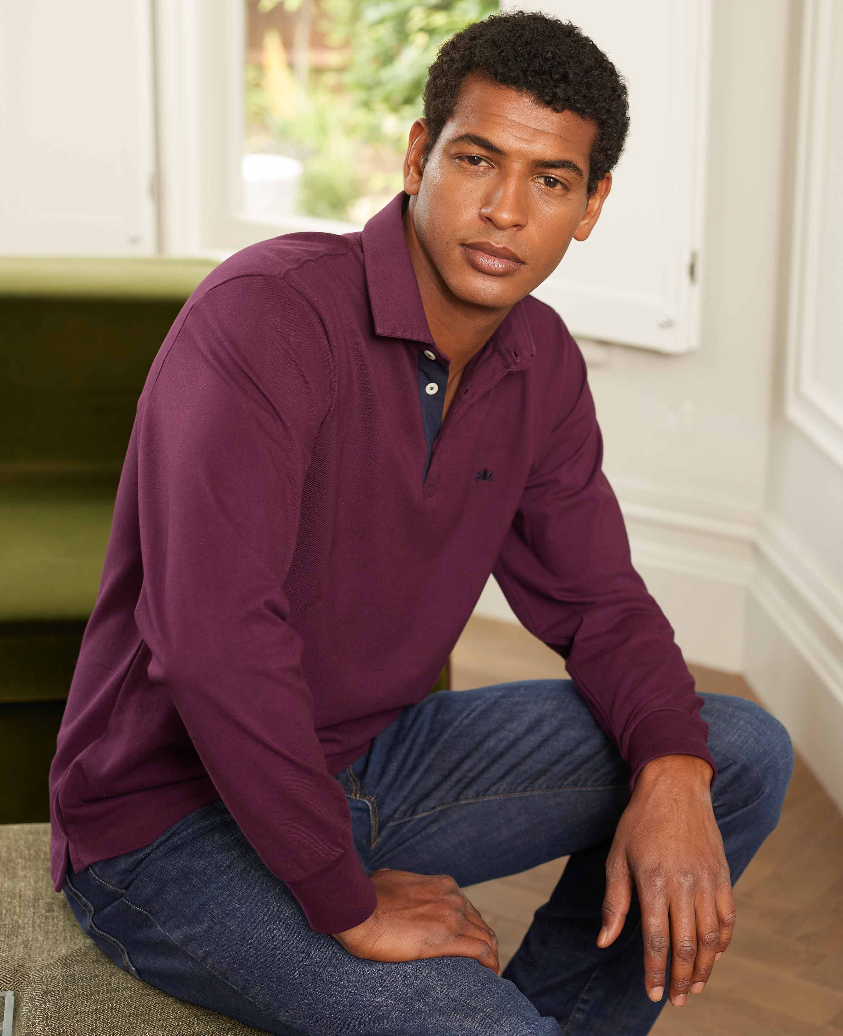 Burgundy Long Sleeve Polo Shirt [RTC] - Image 6