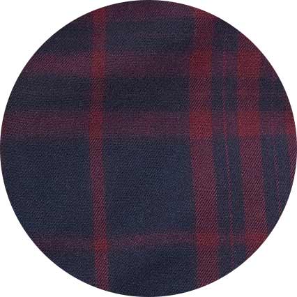 Burgundy Navy Brushed Cotton Check Classic Fit Button-Down Casual Shirt - Image 9
