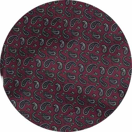 Burgundy Paisley Cotton Lounge Pants - Image 6