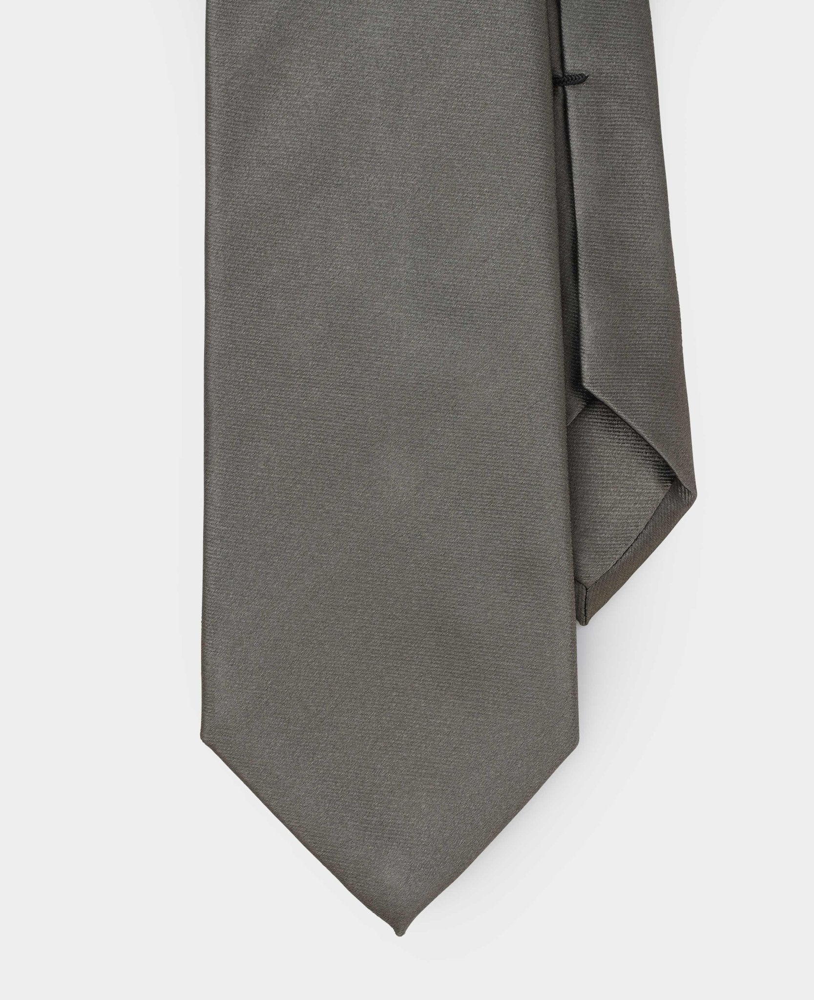 Charcoal Seven Fold Silk Tie