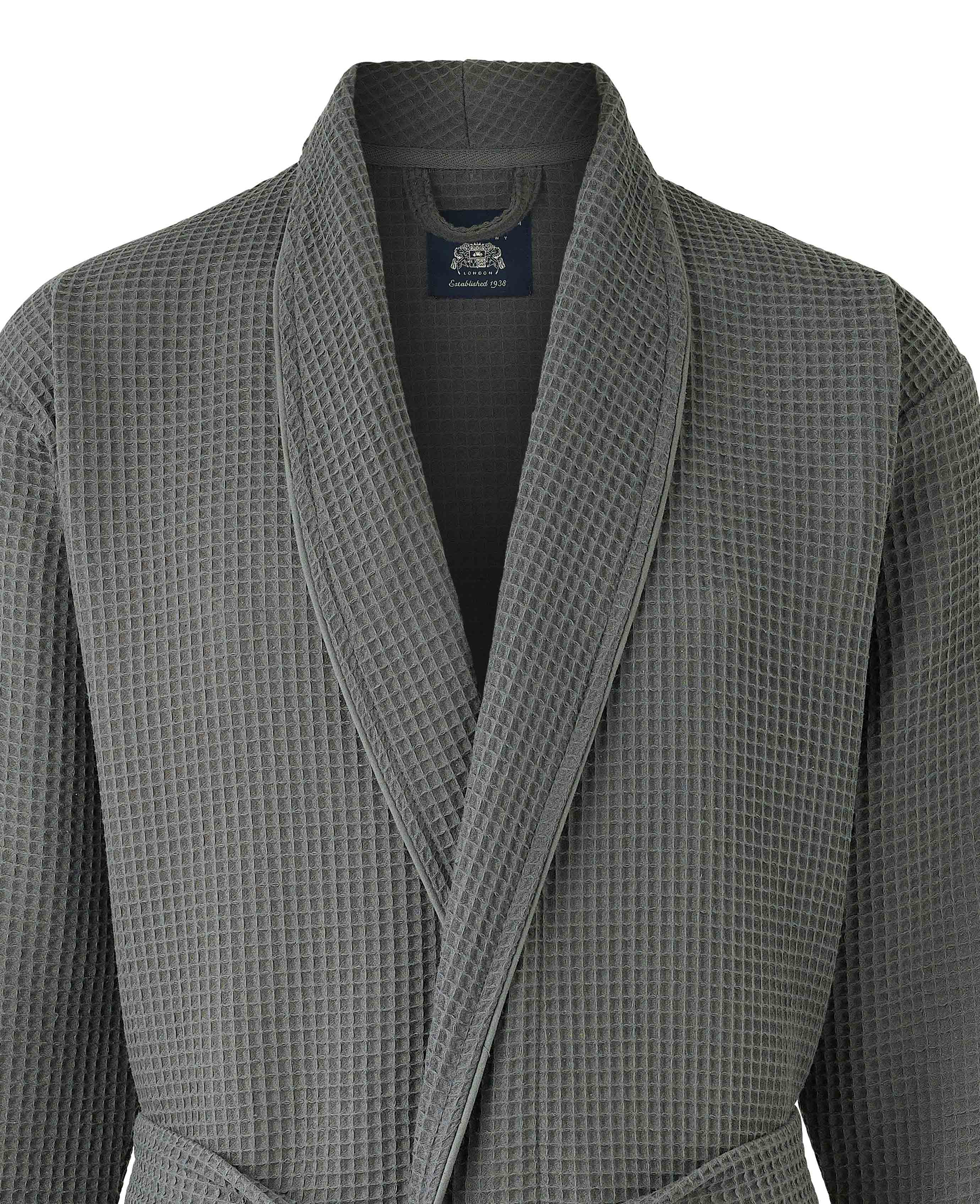 Charcoal Waffle Dressing Gown - Image 4