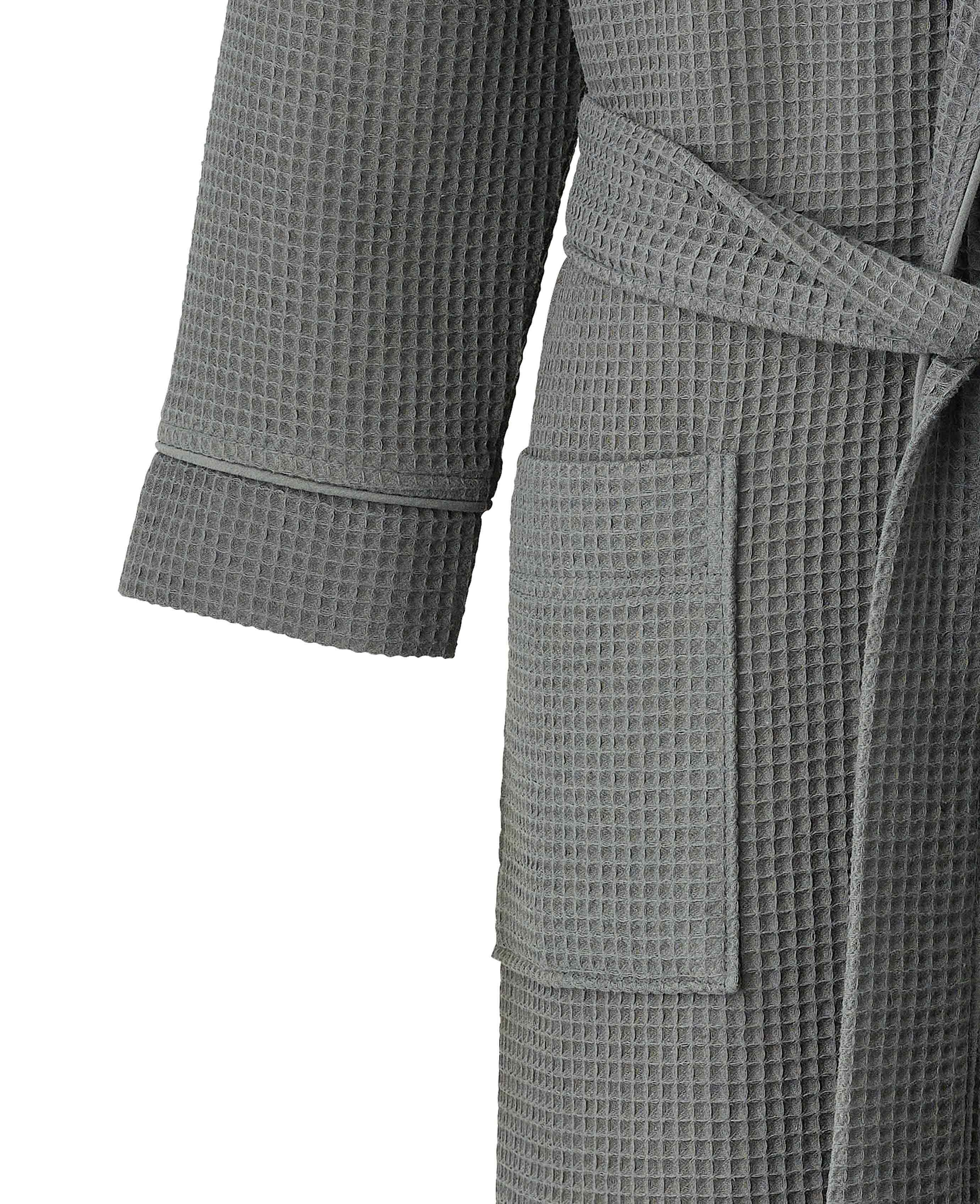 Charcoal Waffle Dressing Gown - Image 5