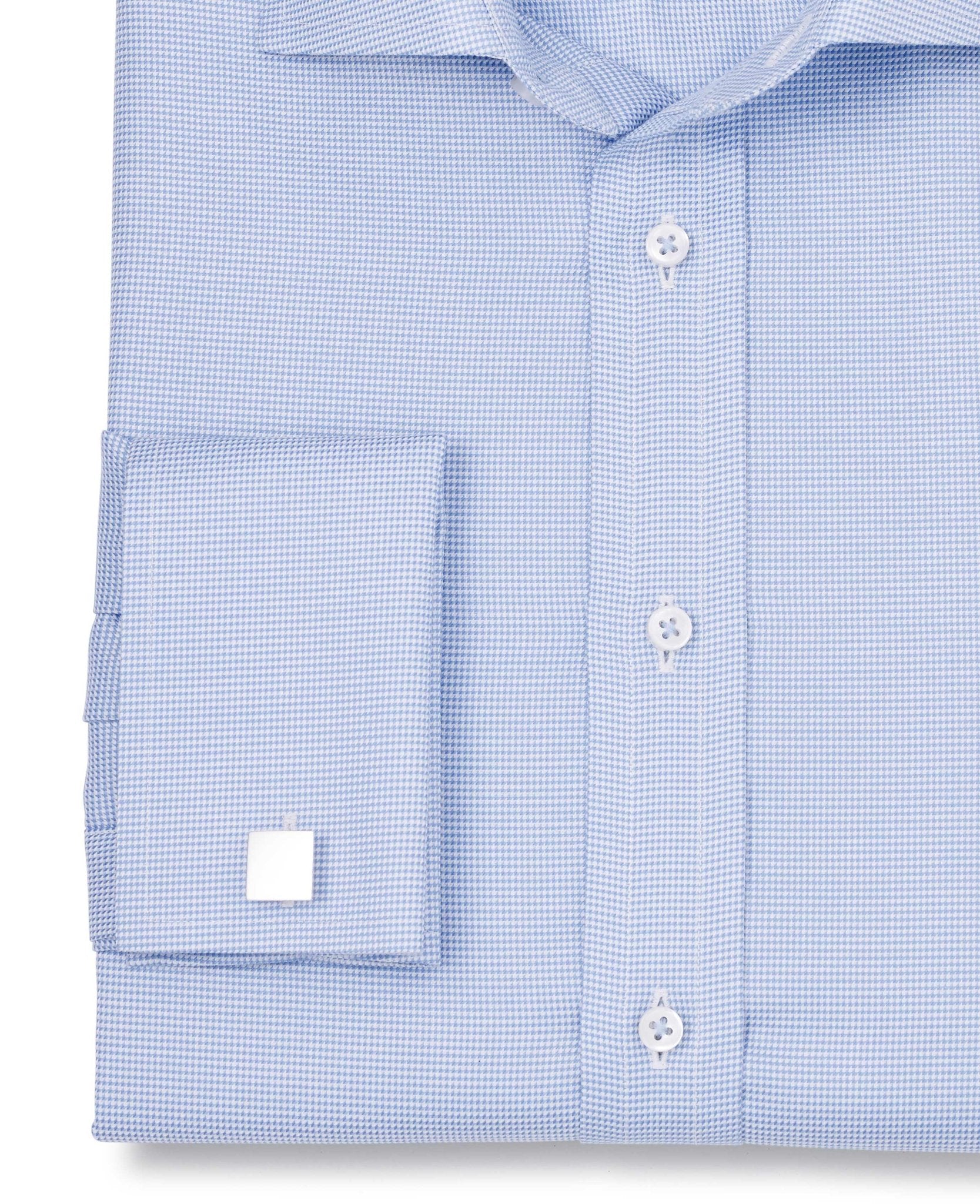 Chester Blue Dobby Made-To-Measure Shirt - Image 3