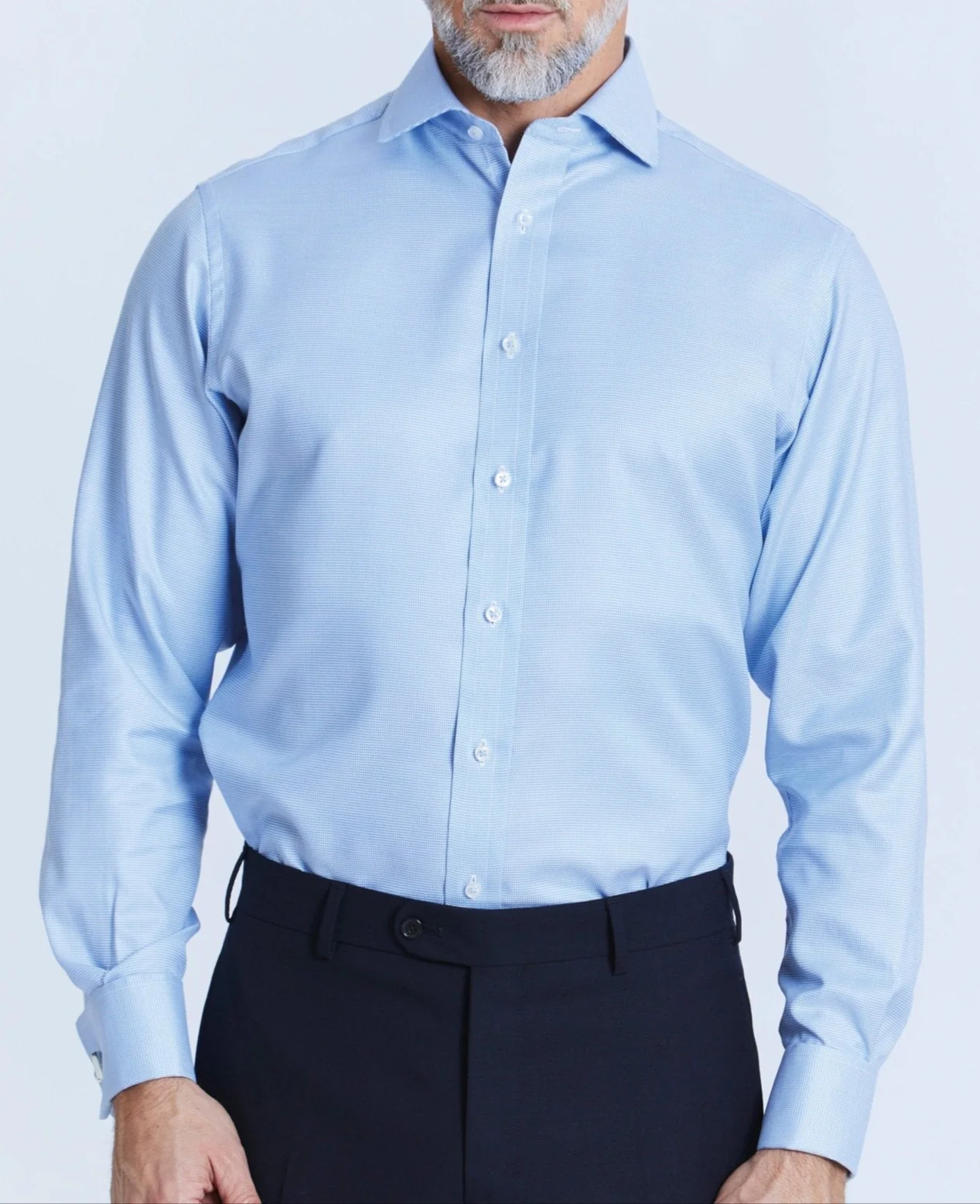 Chester Blue Dobby Made-To-Measure Shirt - Image 5