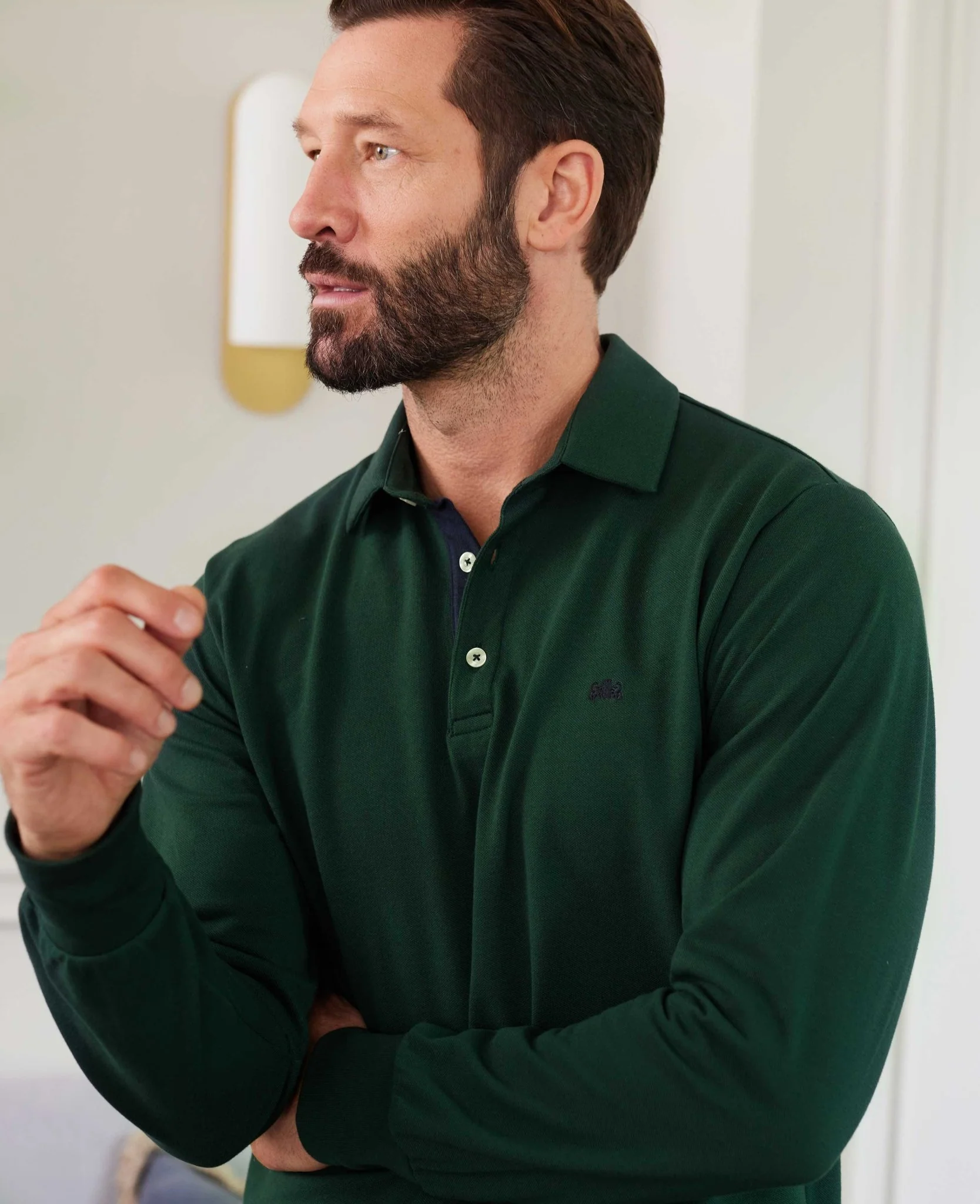 Dark Green Long Sleeve Polo Shirt [RTC] - Image 6