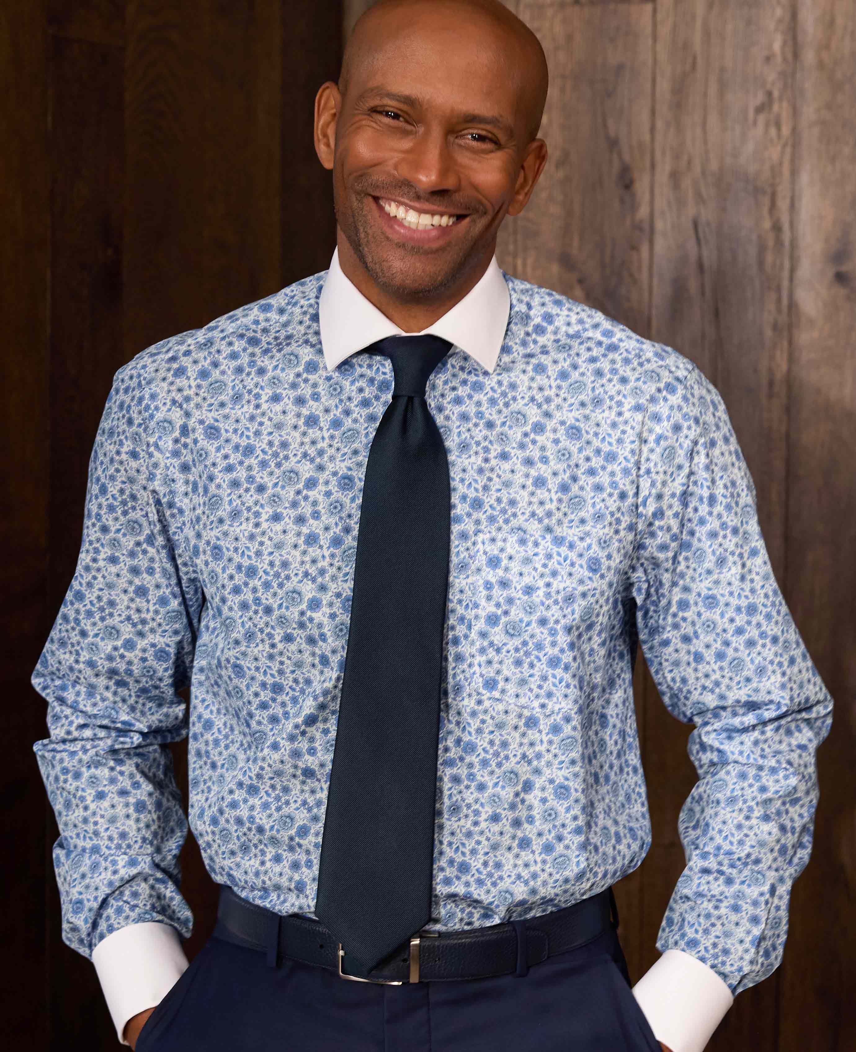 Dark Navy Silk Tie - Image 4