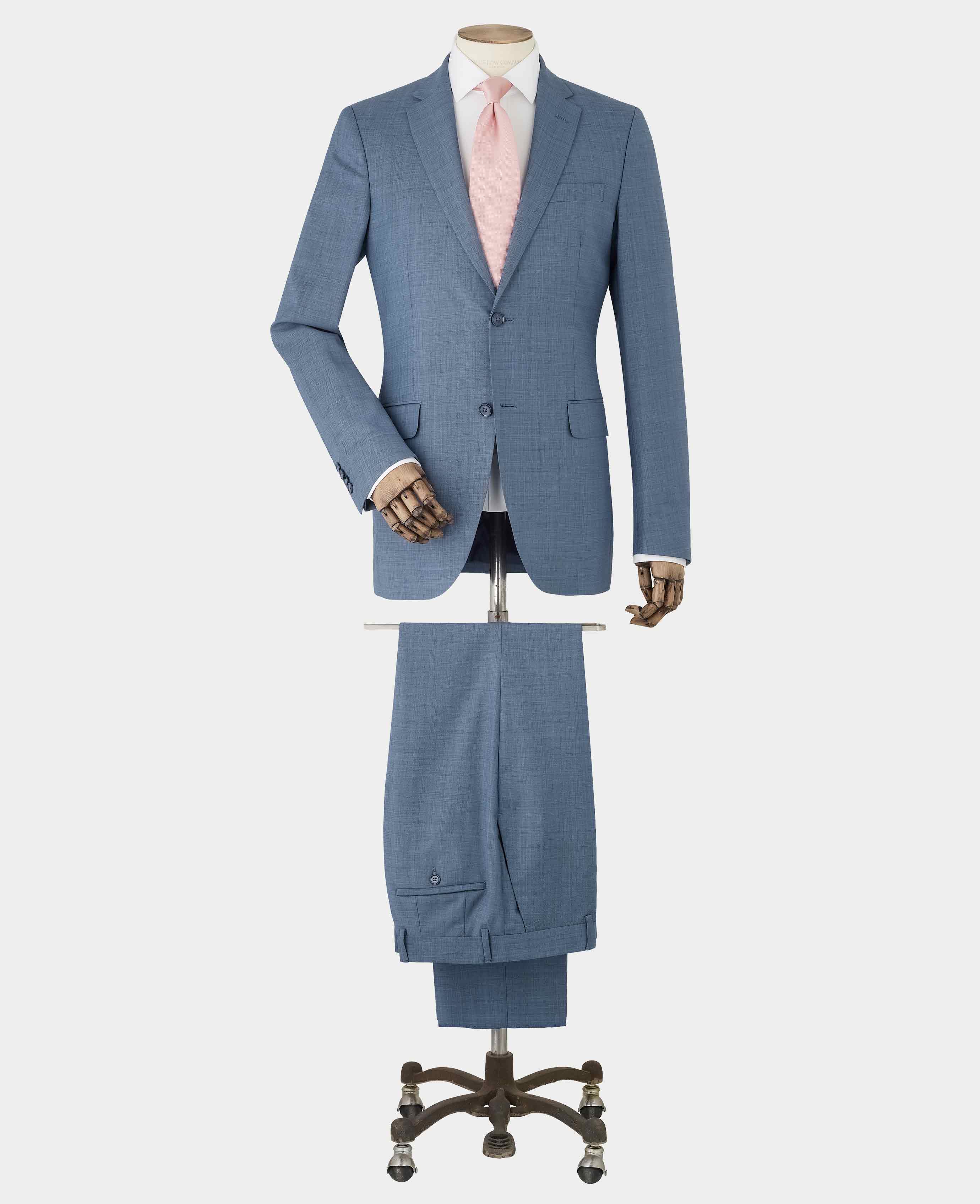 Denim Navy Wool Blend Suit Trousers - Image 3