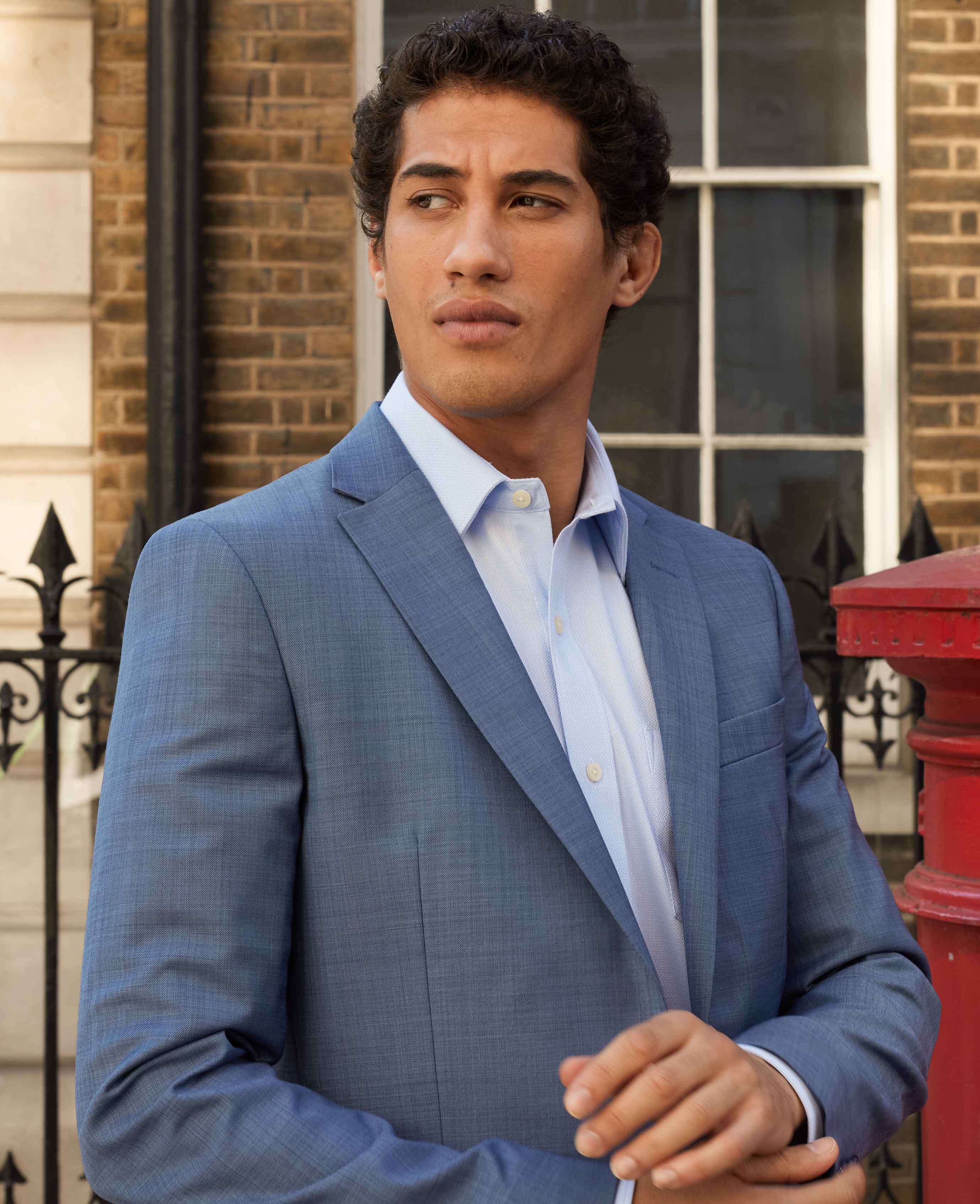 Denim Navy Wool Blend Tailored Suit - Image 3