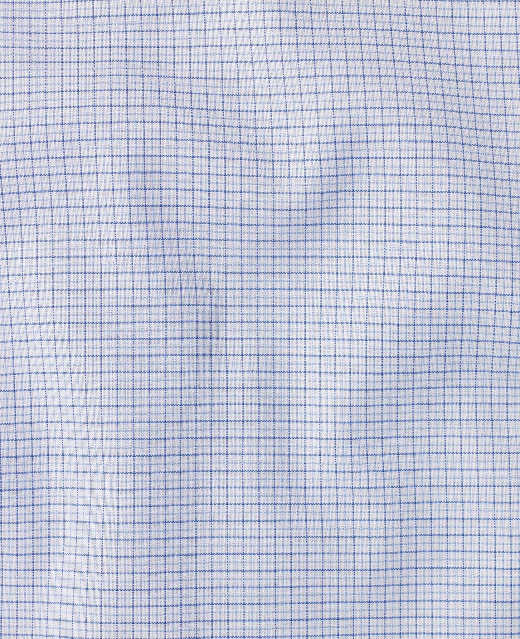 Douglas Blue Small Check Made-To-Measure Shirt - Image 2