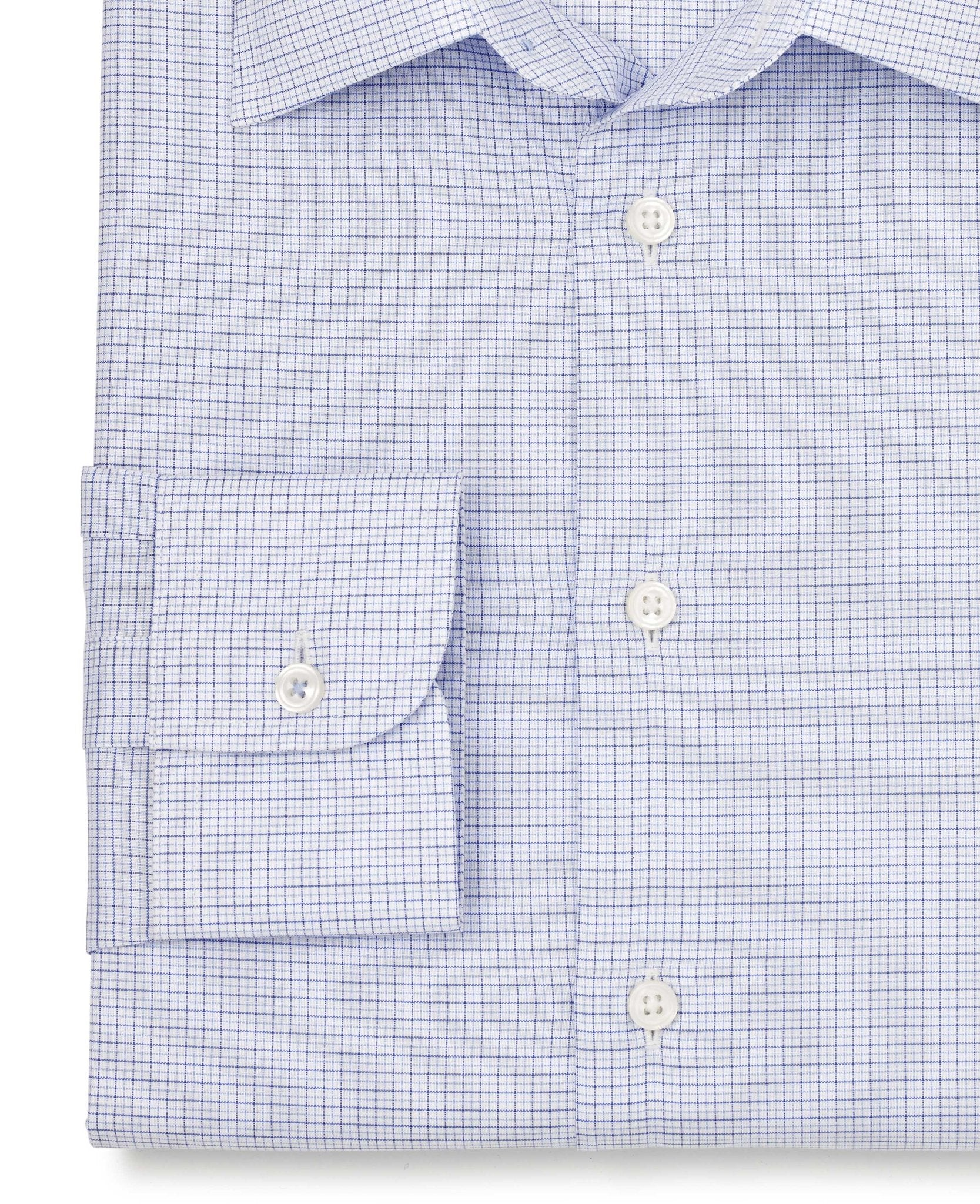 Douglas Blue Small Check Made-To-Measure Shirt - Image 3