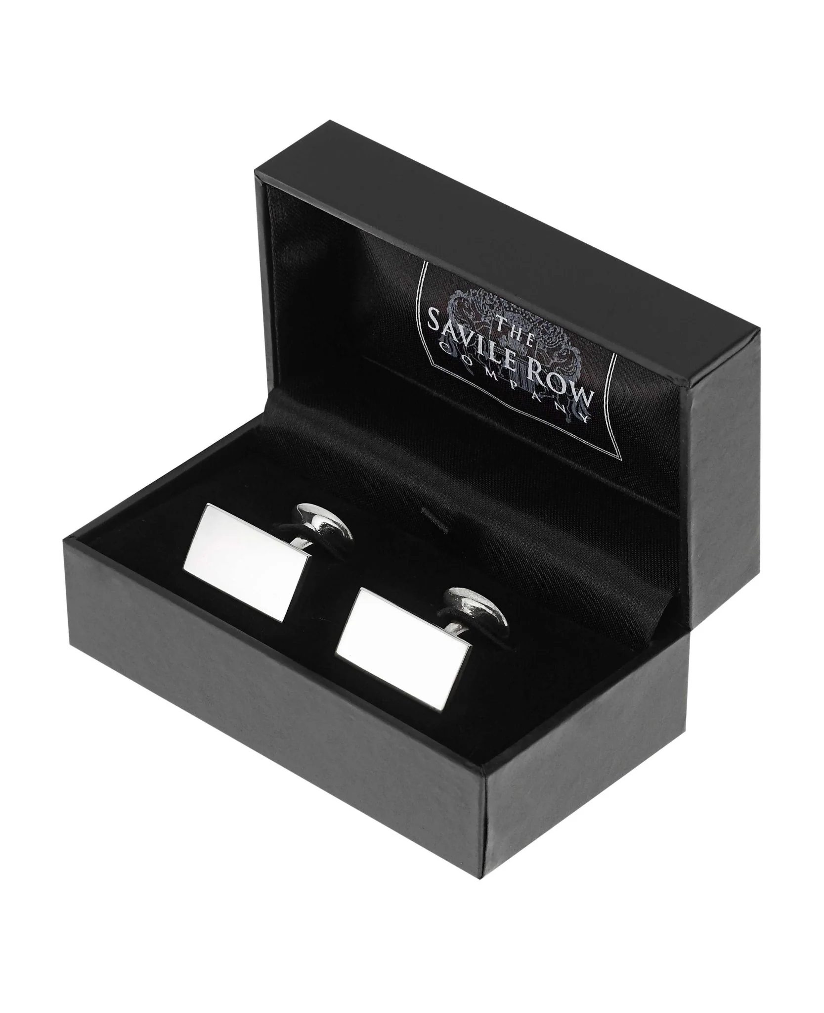 Engravable Sterling Silver Rectangle Cufflinks - Image 2