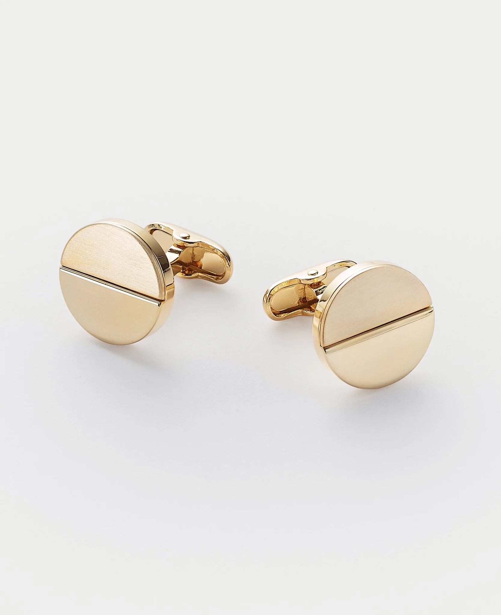 Gold Plated Circle Cufflinks
