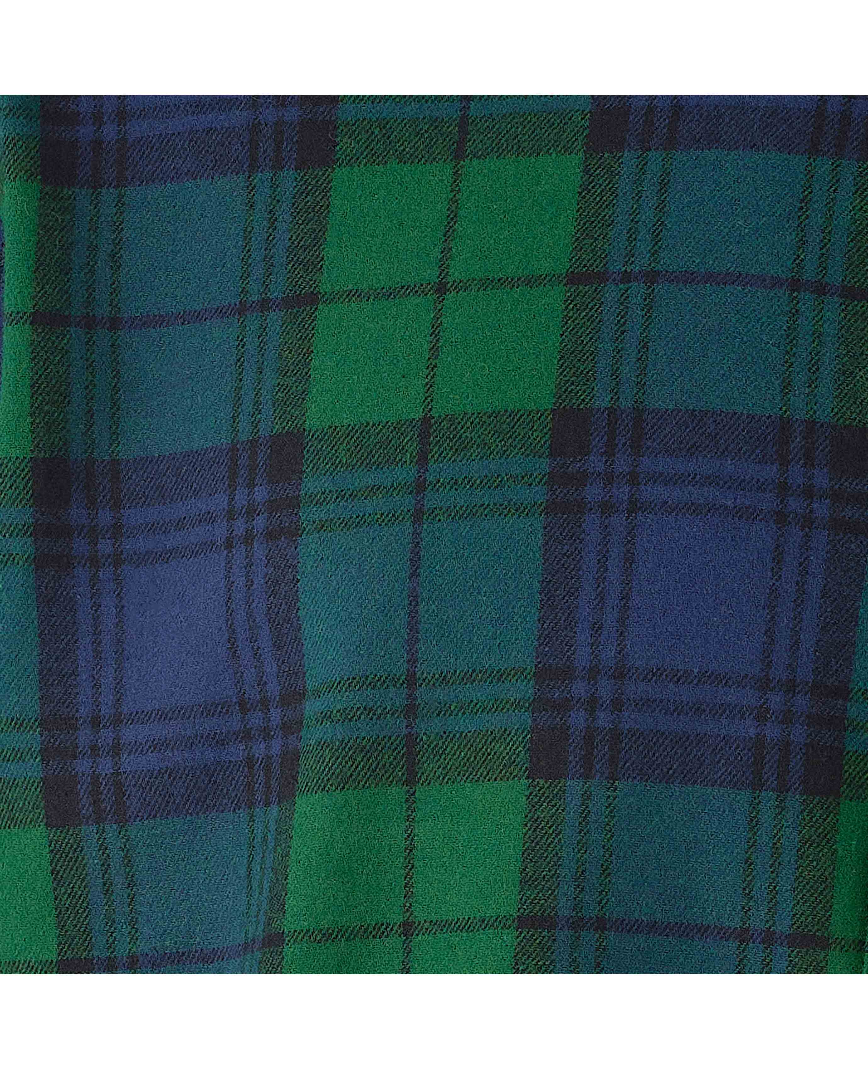 Green Blue Brushed Cotton Check Slim Fit Casual Shirt - Image 6