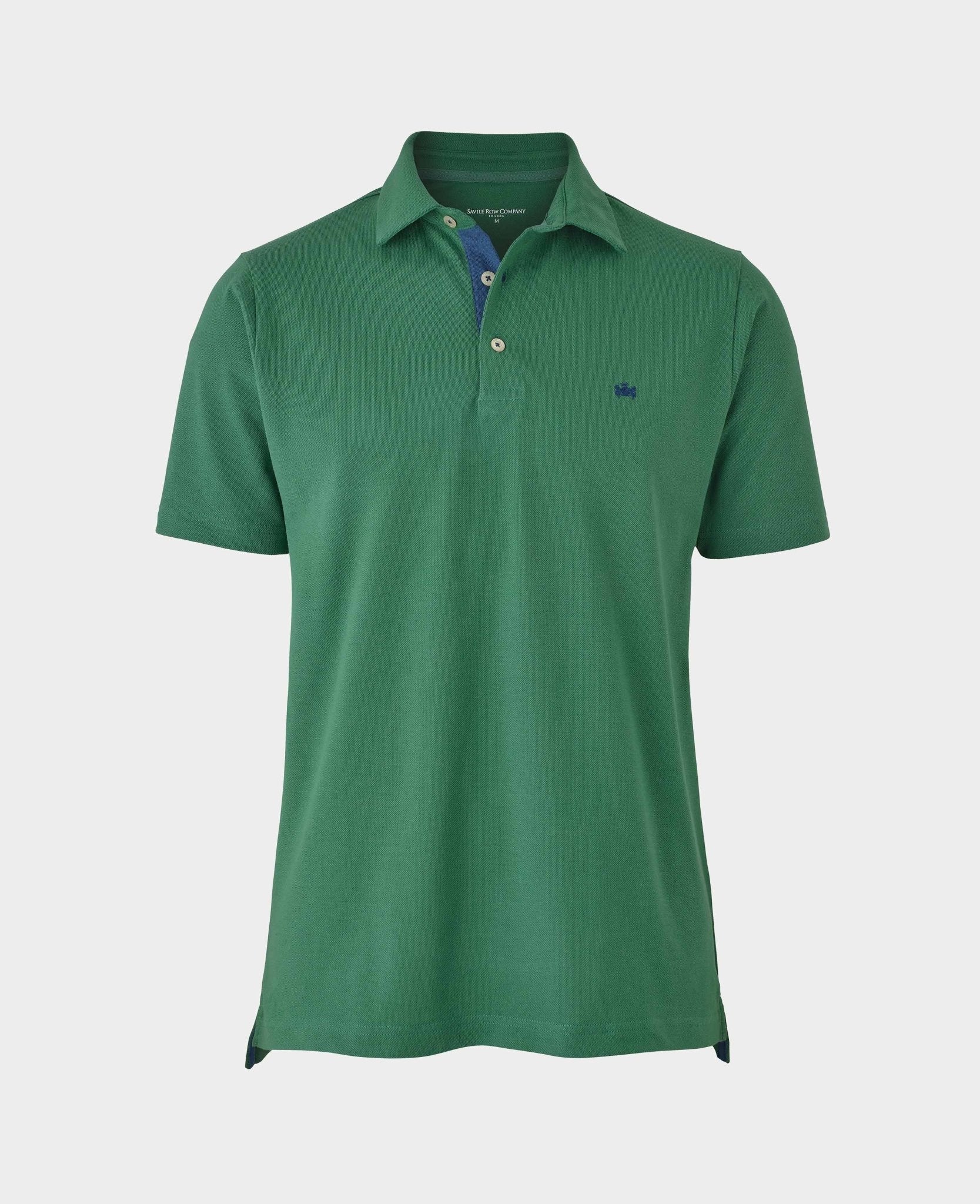 Green Cotton Pique Short Sleeve Polo Shirt - Image 4