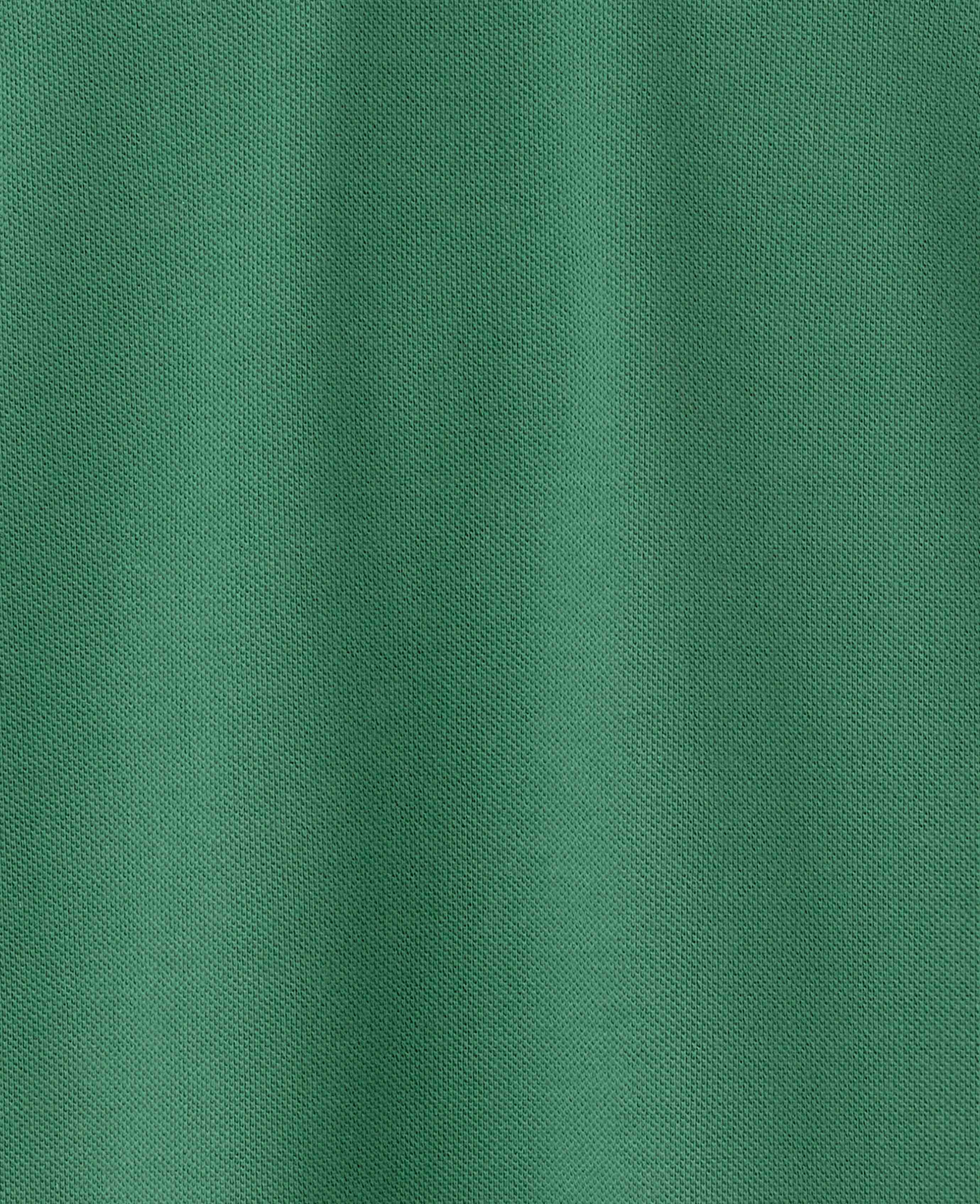 Green Cotton Pique Short Sleeve Polo Shirt - Image 5