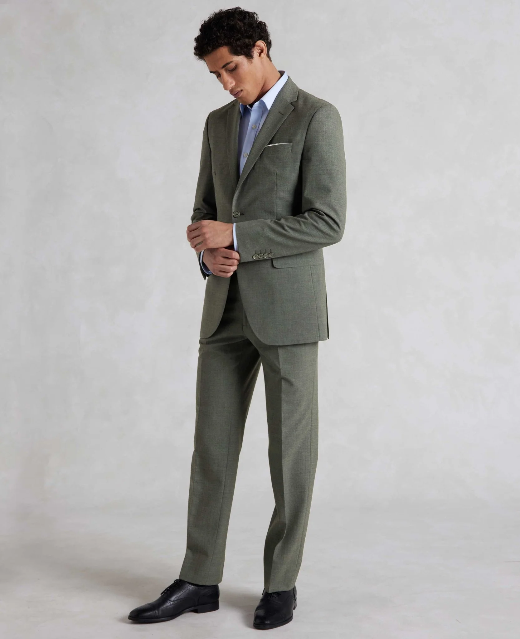Grey Wool-Blend Tailored Suit - Image 3