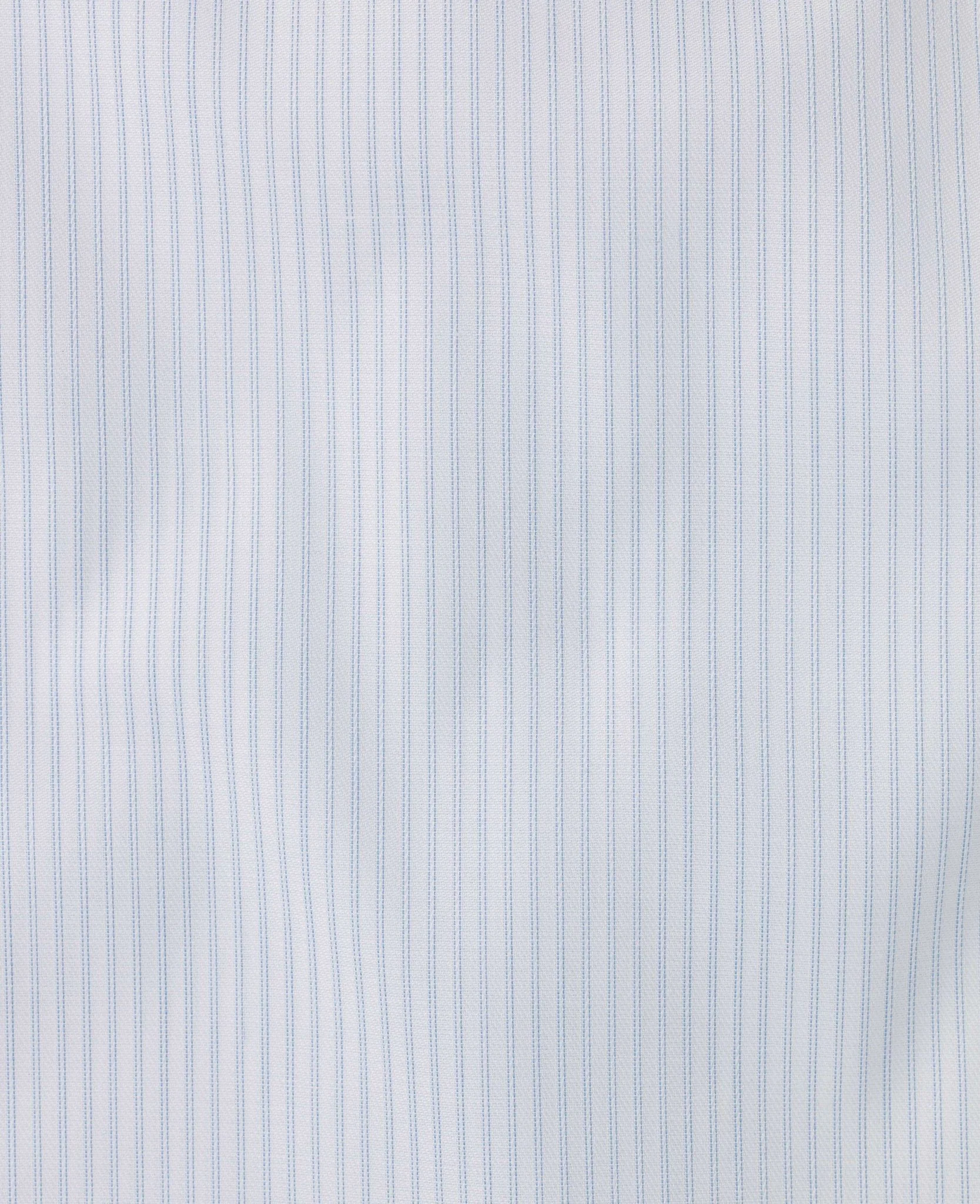 Hudson Fine Blue Stripe Made-To-Measure Shirt - Image 2