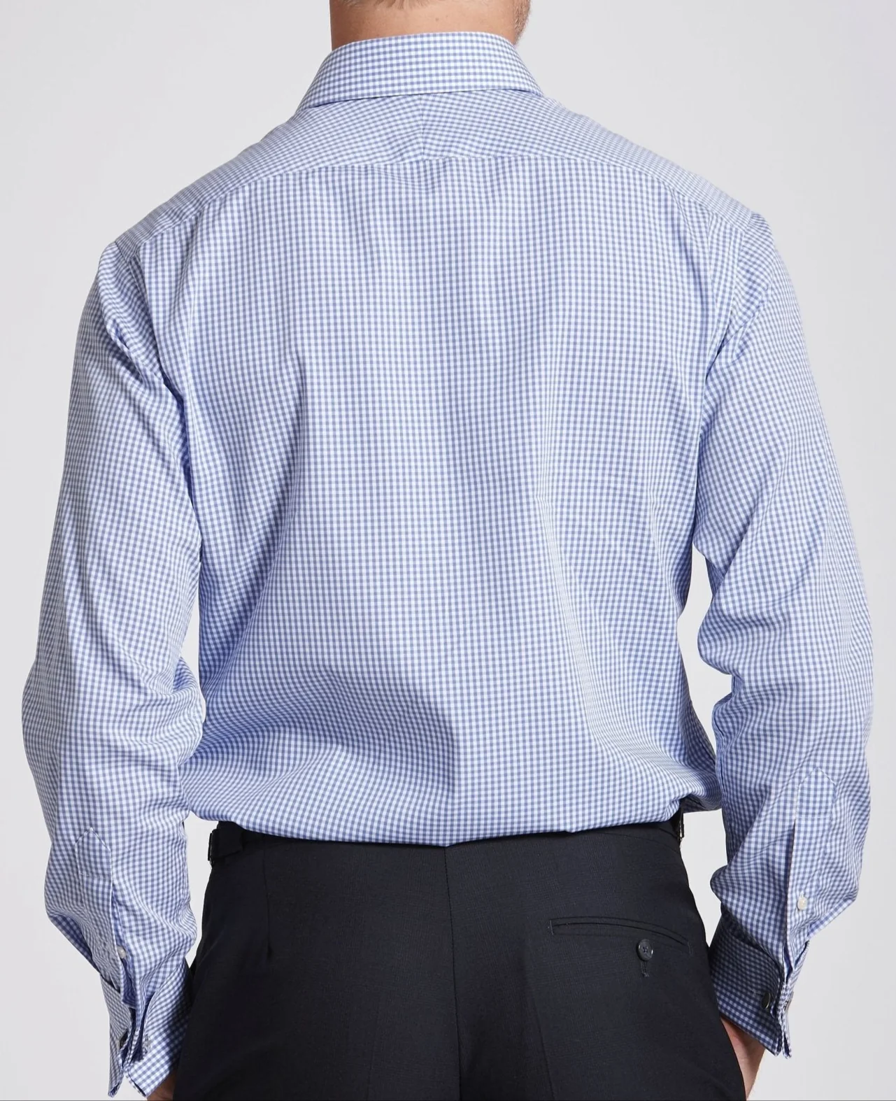Joseph Blue Gingham Made To Measure Shirt - Image 5