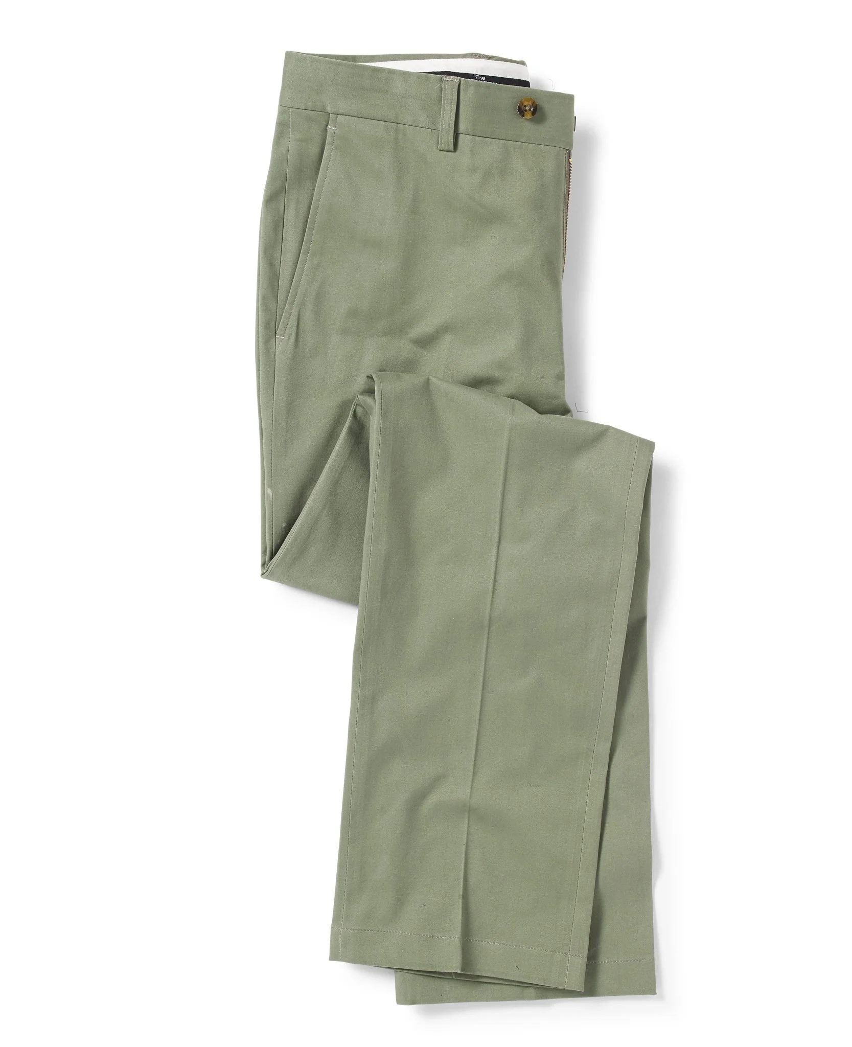 Khaki Flat Front Slim Fit Chinos [RTC] - Image 2