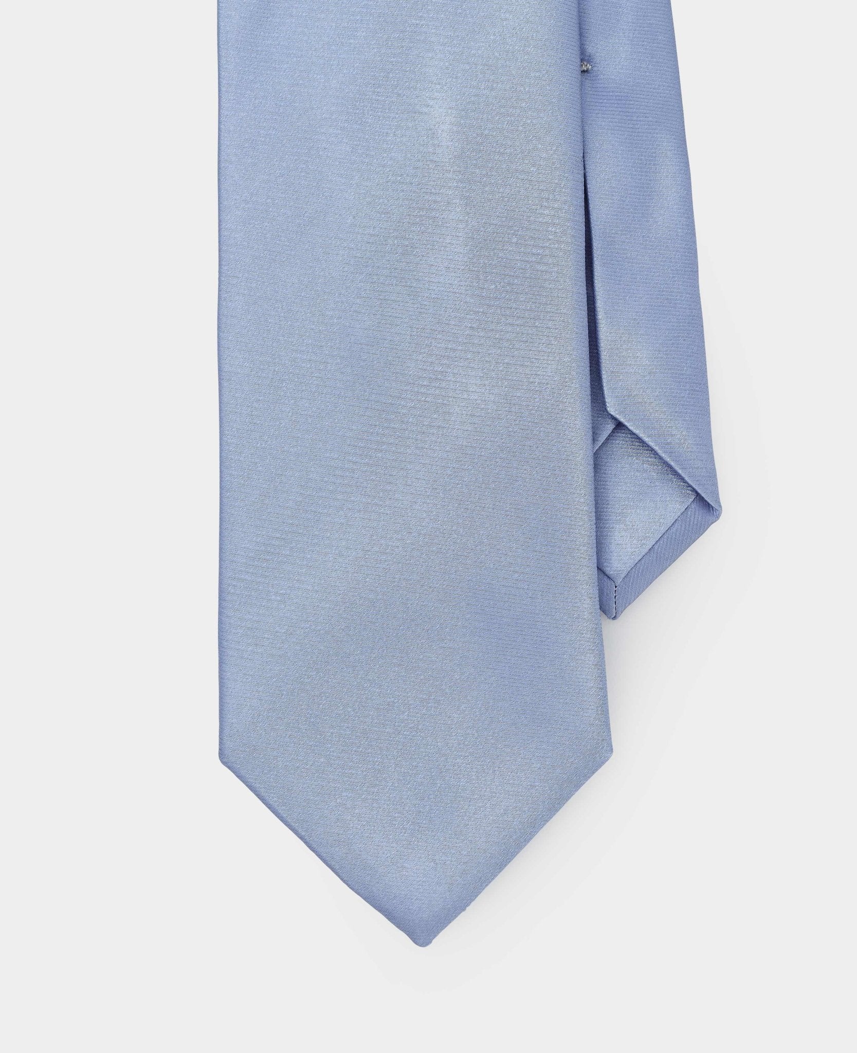 Lavender Blue Seven Fold Silk Tie