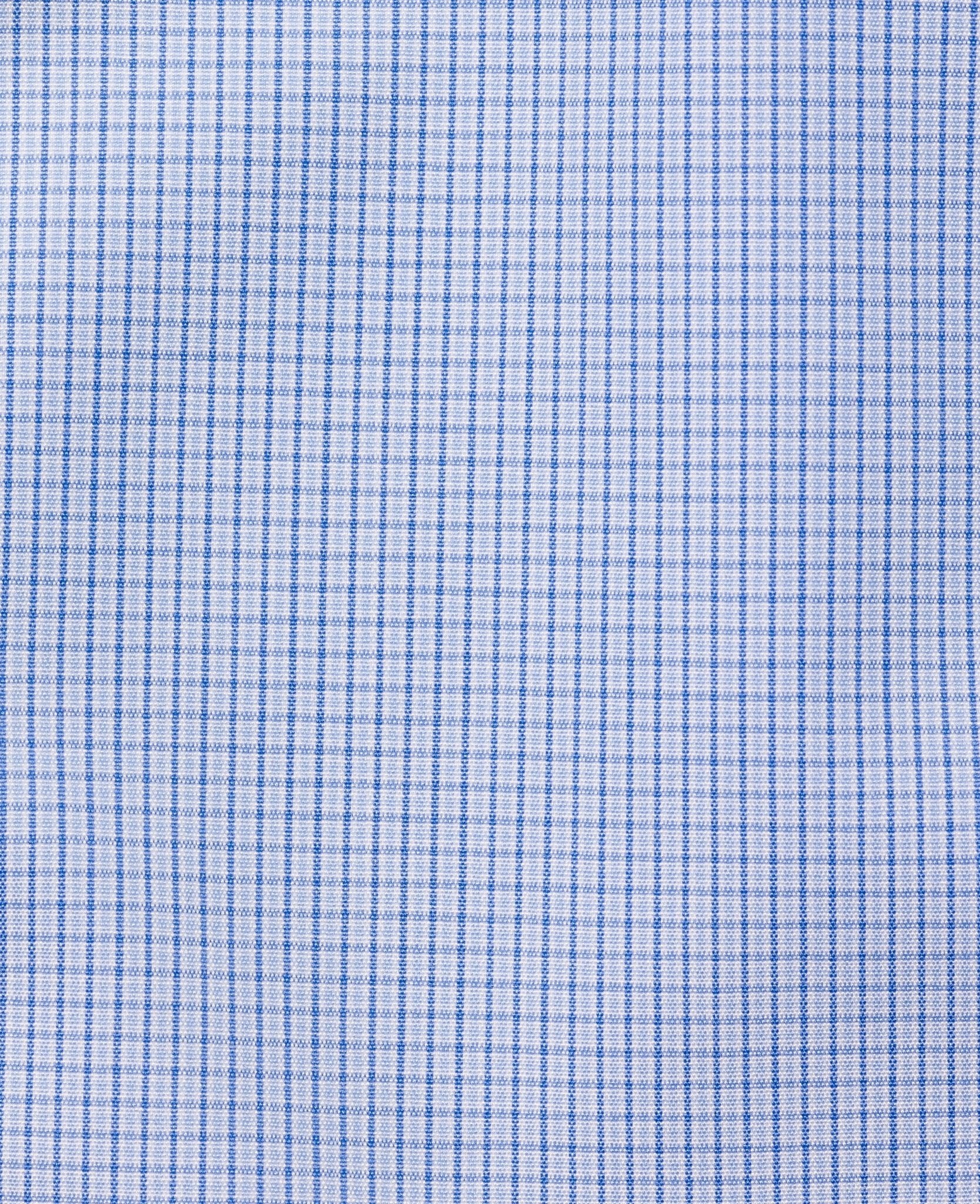 Lewis Blue Fine Check Made To Measure Shirt - Image 2