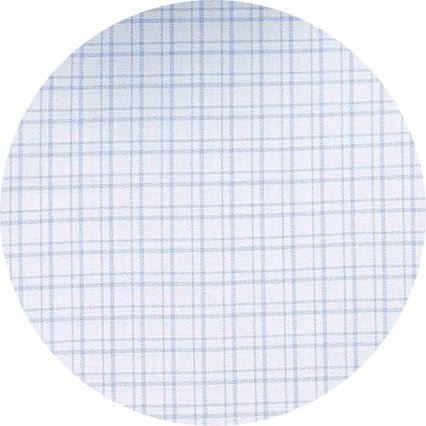 Light Blue Cotton Check Classic Fit Short Sleeve Formal Shirt - Image 6