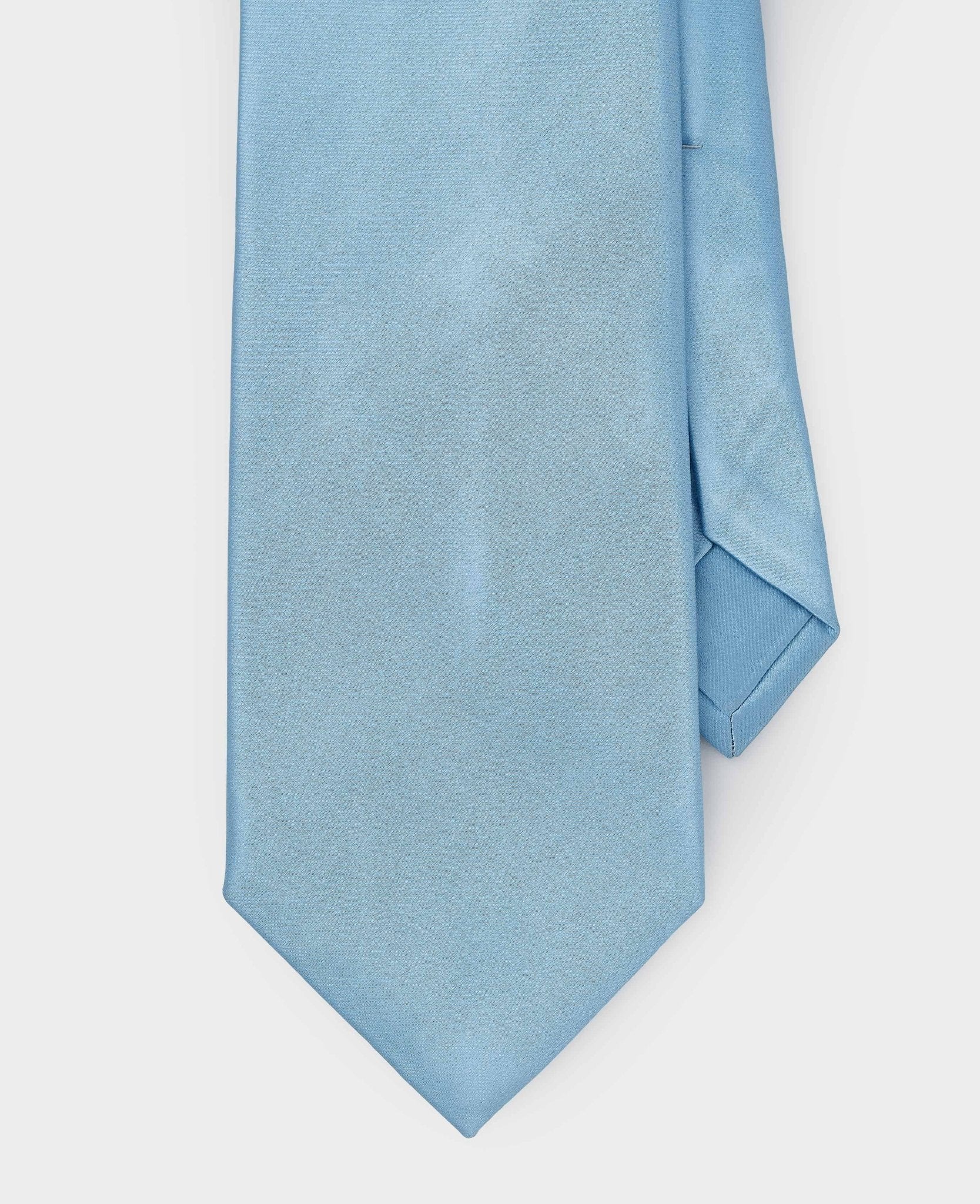 Light Blue Seven Fold Silk Tie
