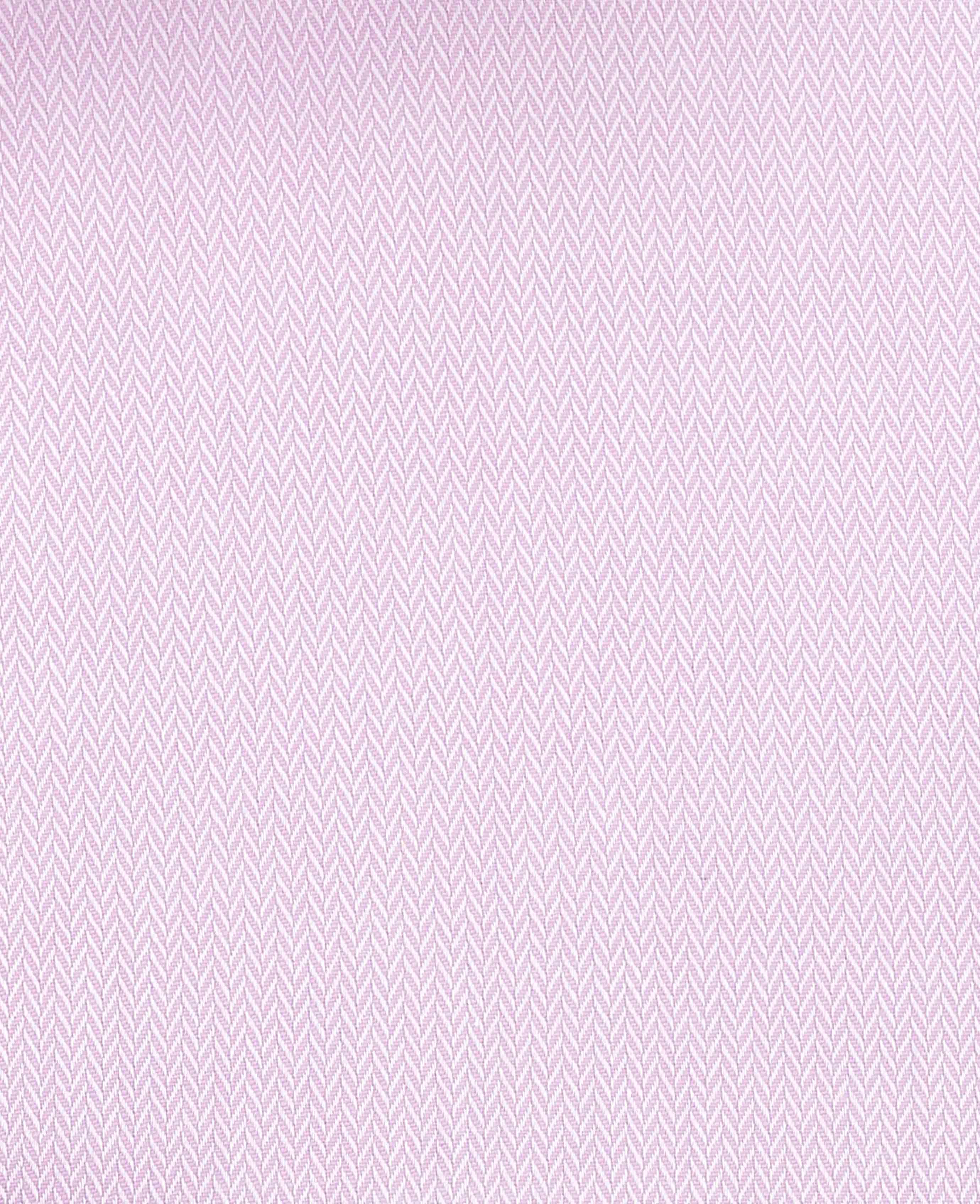 Lilac Herringbone Cotton Slim Fit Formal Shirt - Double Cuff - Image 7