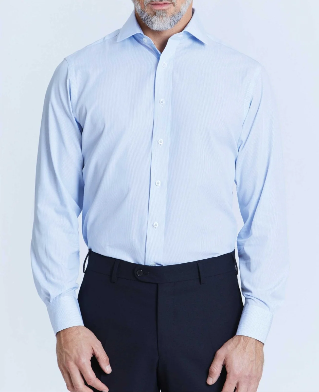 Michael Blue Fine Bengal Made-To-Measure Shirt - Image 5